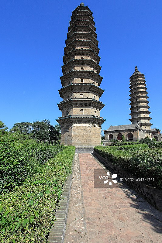 太原双塔永祚寺图片素材