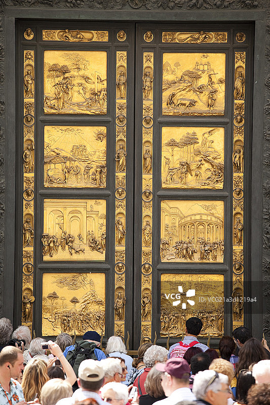 意大利佛罗伦萨圣凡尼礼堂天堂门图片素材