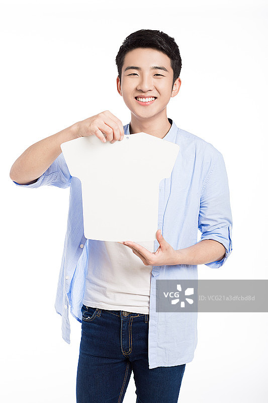 青年男子做展示图片素材