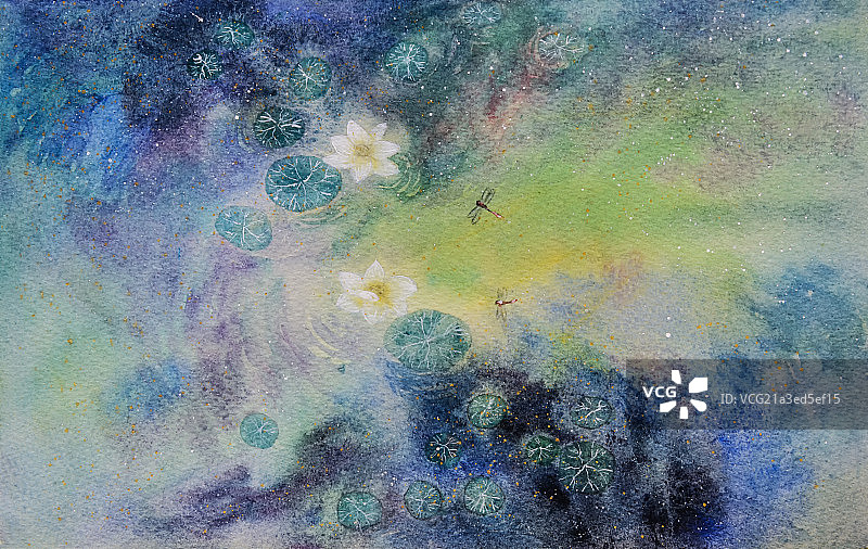 片片涟漪泛微波图片素材