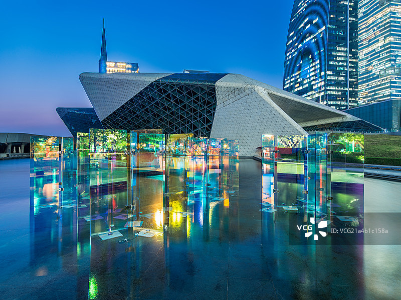 广州大剧院夜景图片素材