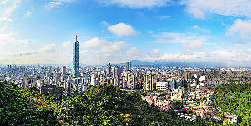 中国台北城市101全景图片素材