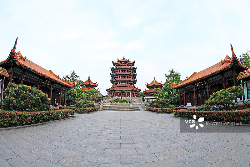 湖北省武汉黄鹤楼日景图片素材