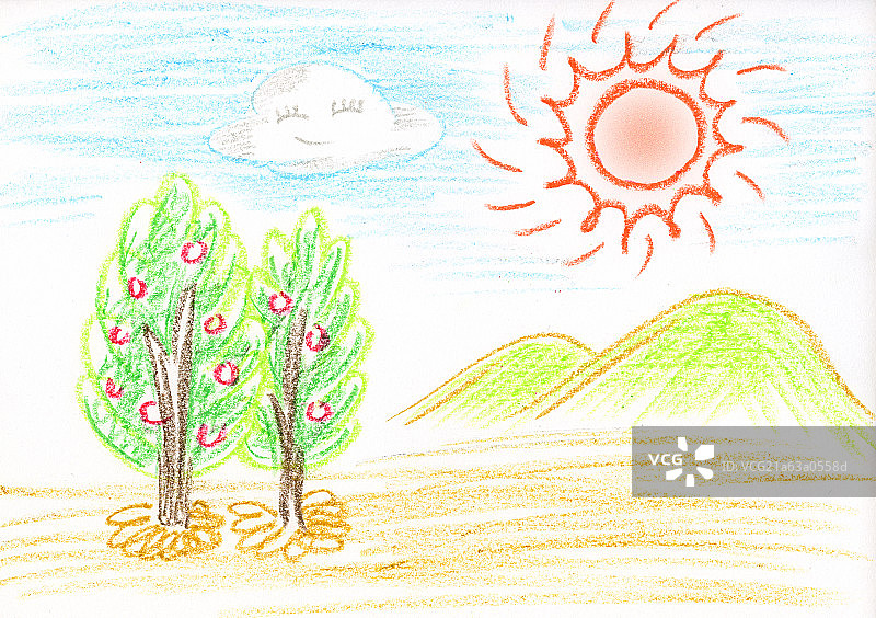 彩色儿童画图片素材