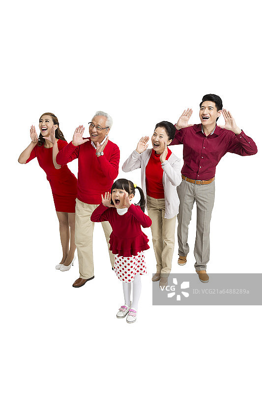 棚拍一家人喊图片素材