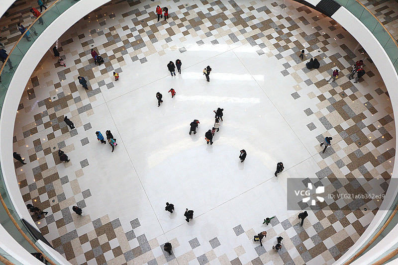 商场大堂俯视图片素材