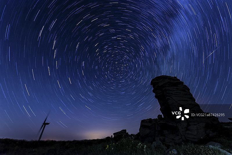 城市风光故宫角楼夜拍星空图片素材