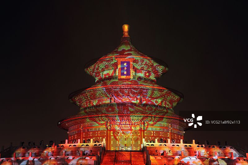 北京天坛夜景图片素材