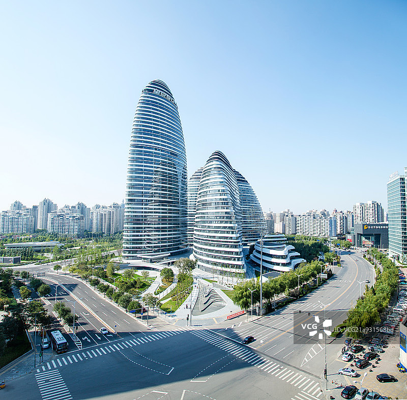 眺望望京SOHO全景图片素材