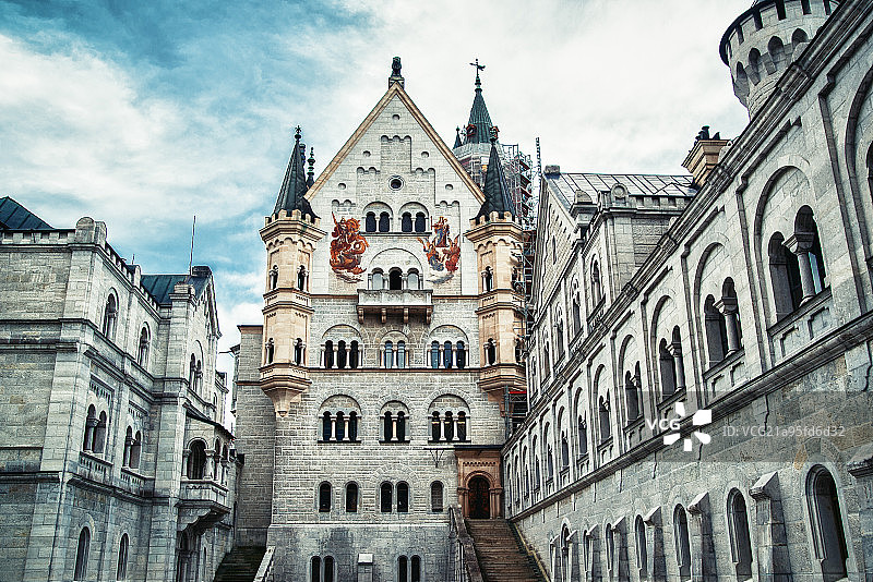 德国新天鹅堡近景图片素材