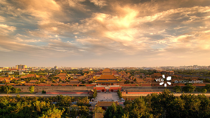 黄昏紫禁城图片素材