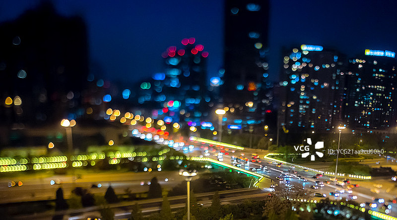 北京城市风光国贸CBD中央商务区夜景图片素材