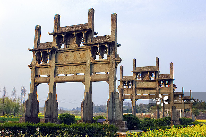 棠樾古牌楼图片素材