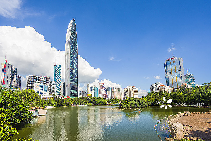 荔枝公园看京基100图片素材