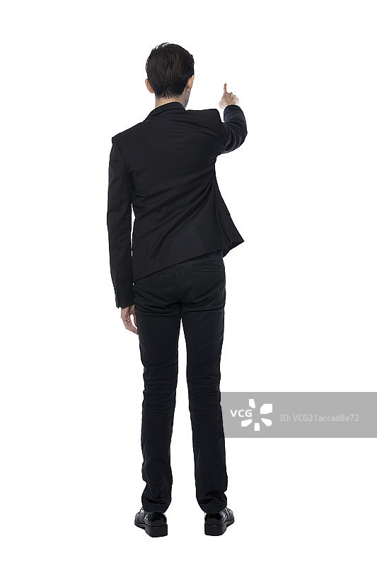 背对镜头的商务男士图片素材
