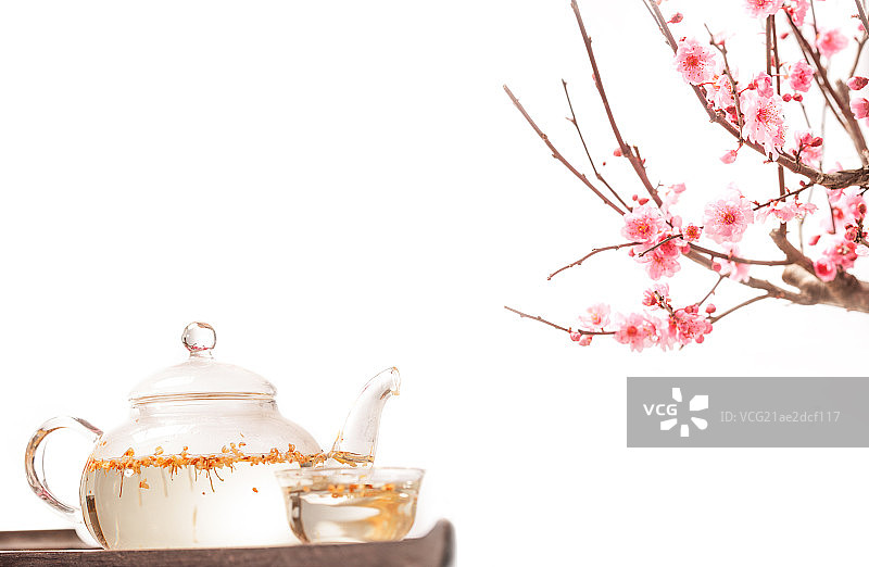 梅花与花茶图片素材