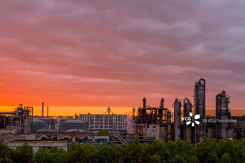 黑龙江省肇东市火烧云图片素材