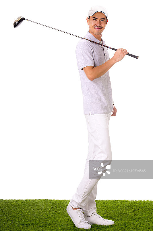打高尔夫的男人图片素材