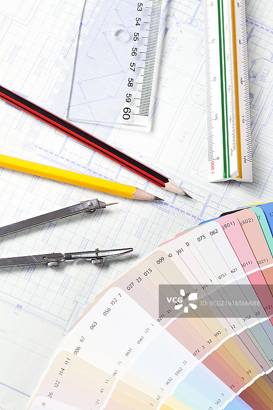 建筑设计文具用品图片素材