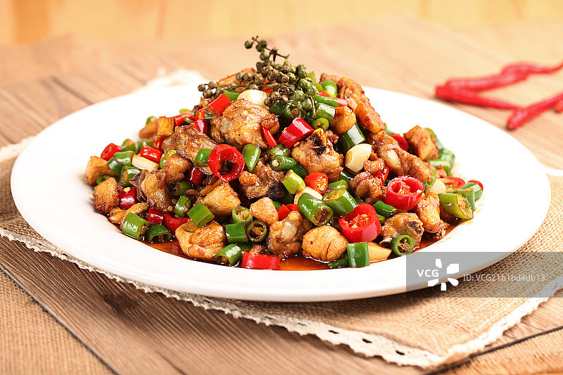 爆炒鸡肉图片素材