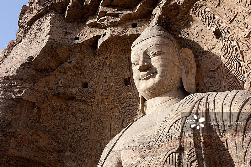 山西省云冈石窟图片素材