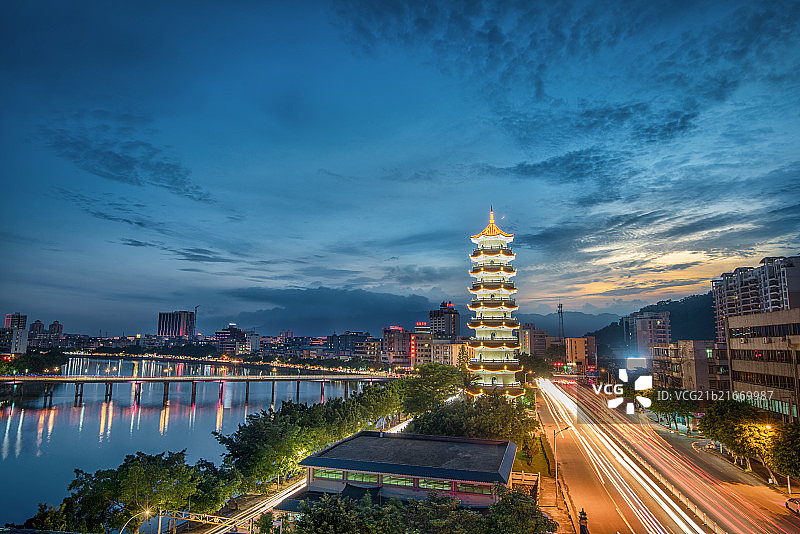 恩平市夜景图片素材