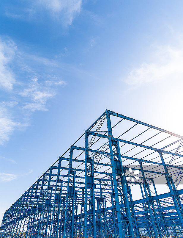 钢结构厂房框架图片素材