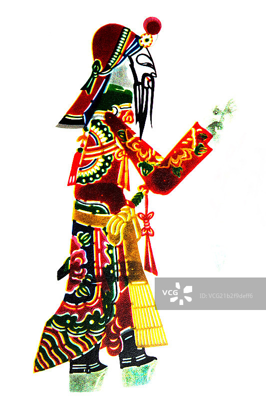 中国皮影艺术－杨家将杨延昭图片素材