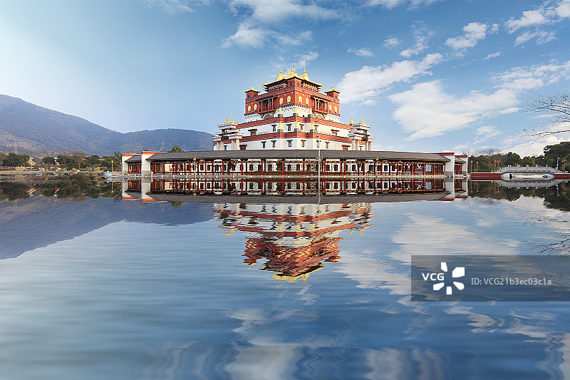 灵山胜境夜景图片素材