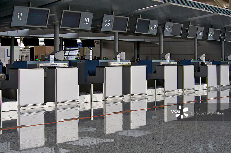 上海浦东国际机场内部图片素材