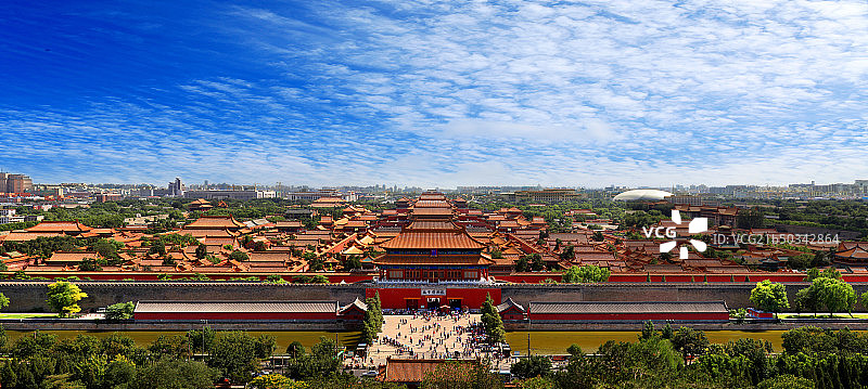 俯瞰故宫全景图片素材