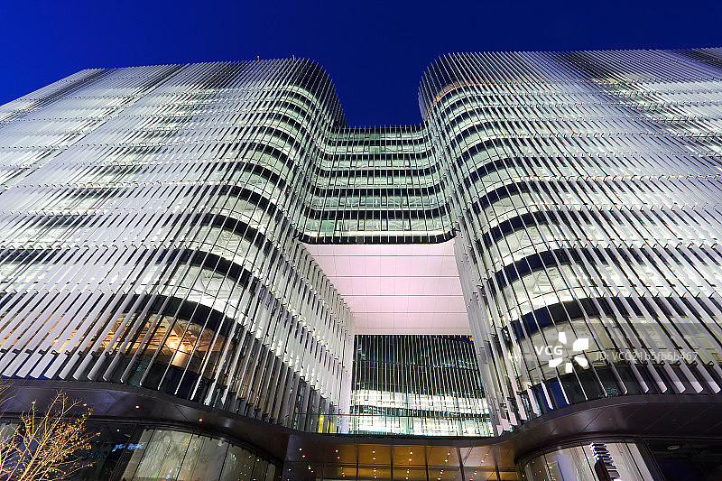 光华路SOHO外部夜景图片素材