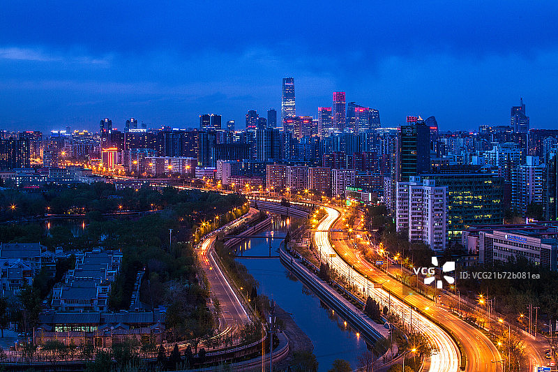 北京城市夜色图片素材