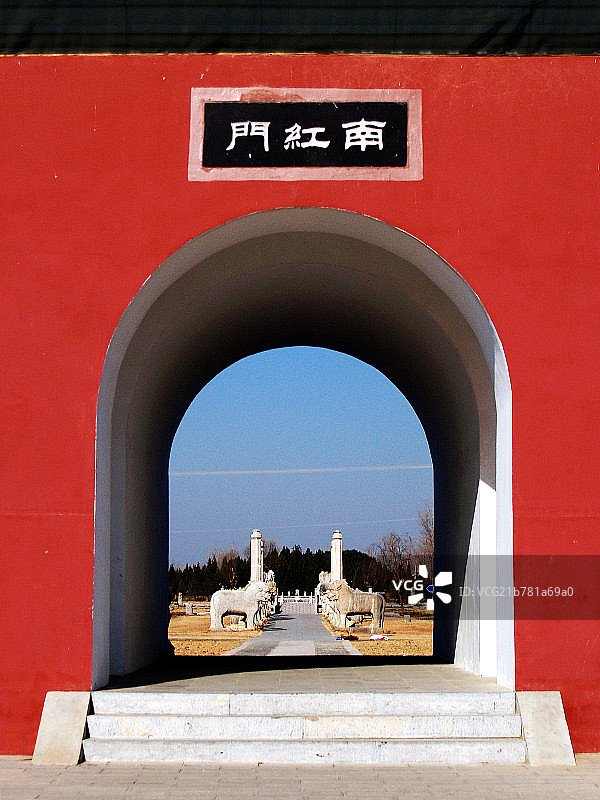 江苏盱眙明祖陵神道石雕图片素材