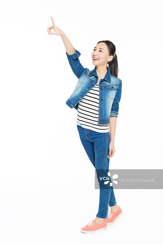 做手势的女生图片素材