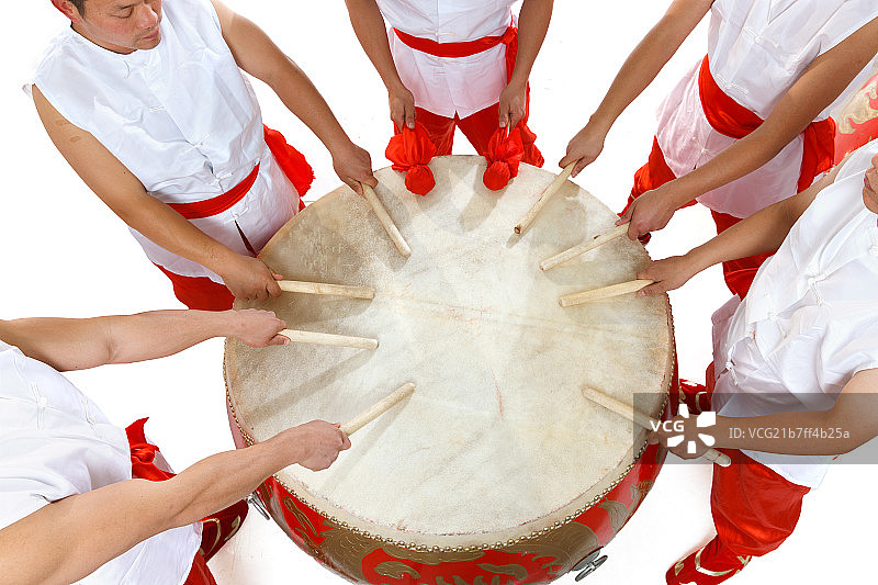 表演者在击鼓图片素材