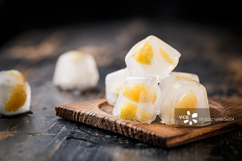 柠檬冰块图片素材
