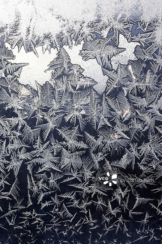 Ice Crystals on a window图片素材