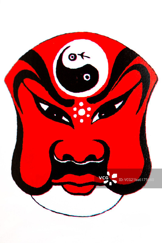 中国传统脸谱文化－红脸脸谱图片素材