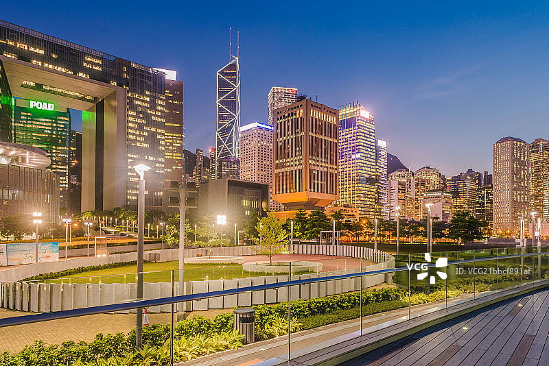 香港中环夜景图片素材