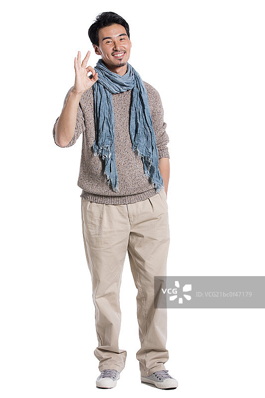 做手势的年轻男人图片素材