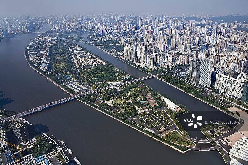 广州城市景观二沙岛全景图片素材