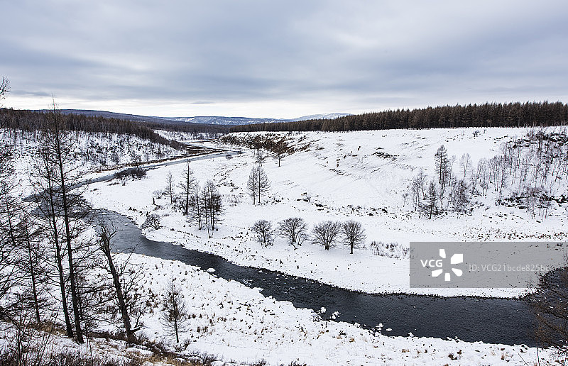 冬天里的不冻河图片素材