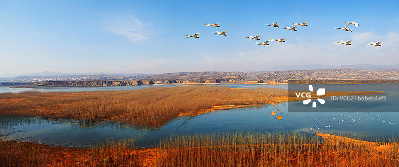 河南省三门峡库区风光图片素材