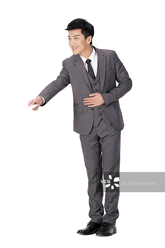 商务男士递名片图片素材