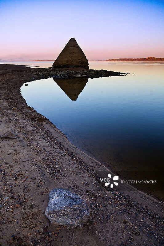 黑龙江边日出图片素材