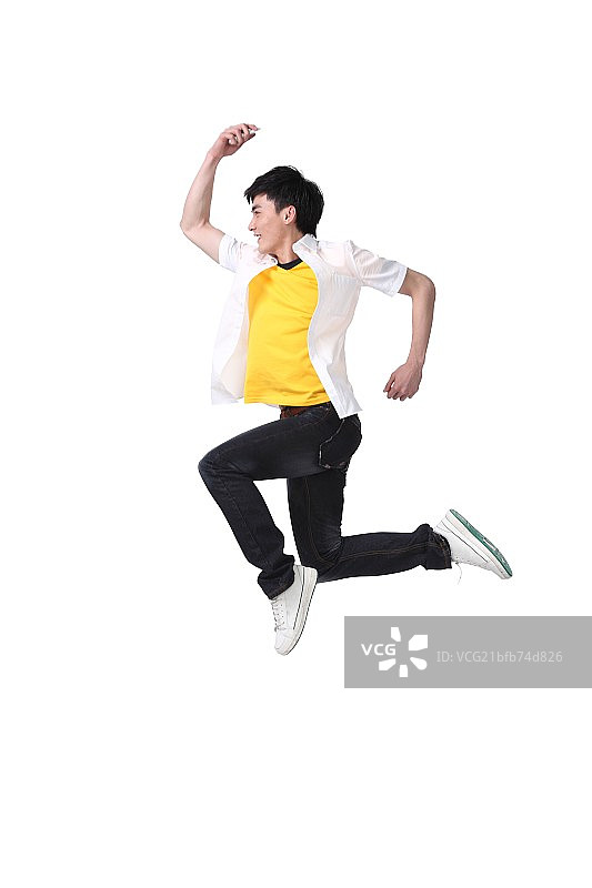 跳跃的中国人图片素材