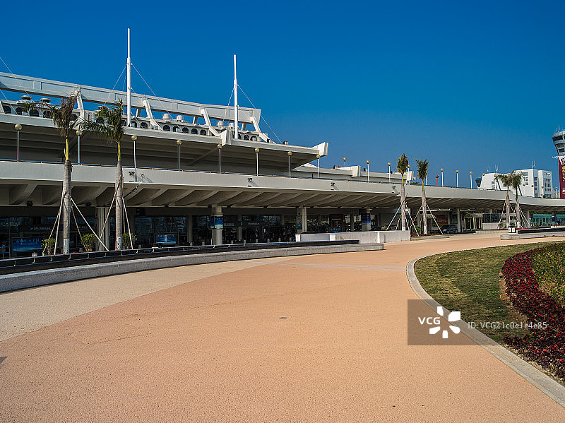 厦门高崎机场停车场道路图片素材