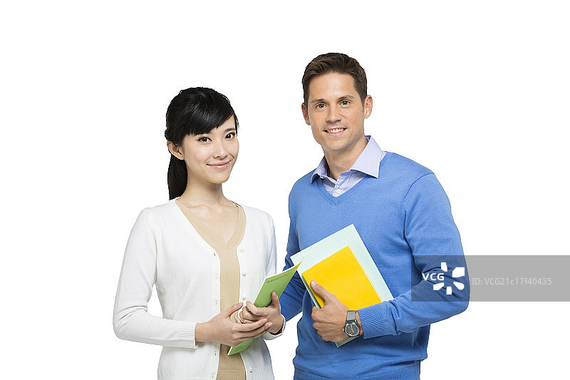 外教老师和女中文老师图片素材