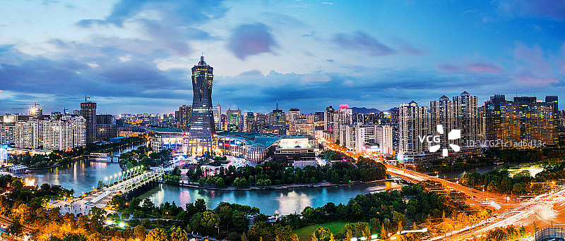 武林门全景图片素材